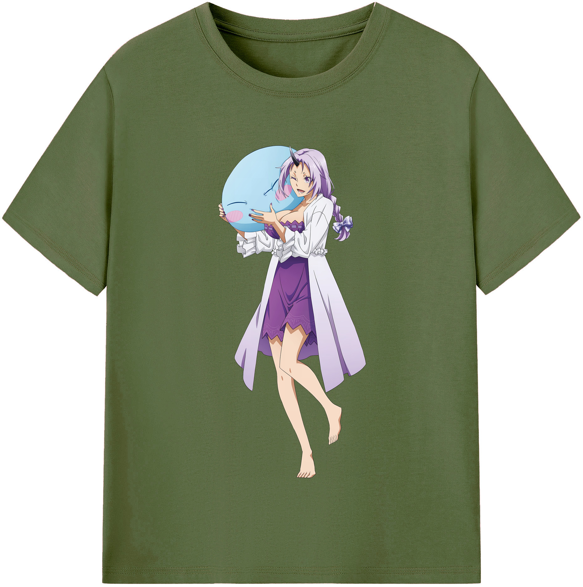 （画像用） 転スラ Regarding Reincarnated to Slime 綿100％半袖Tシャツ（フロントプリント）